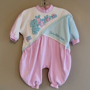 Vintage pastel oversize footless romper